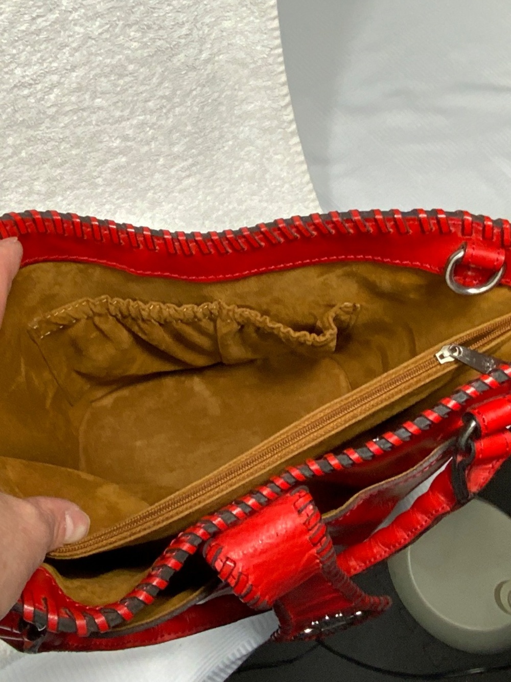 NWOT - Patricia Nash Ninetta Bag – Vibrant Red Tooled - Picture 8 of 16